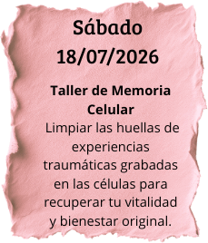 Taller de Memoria Celular 2026